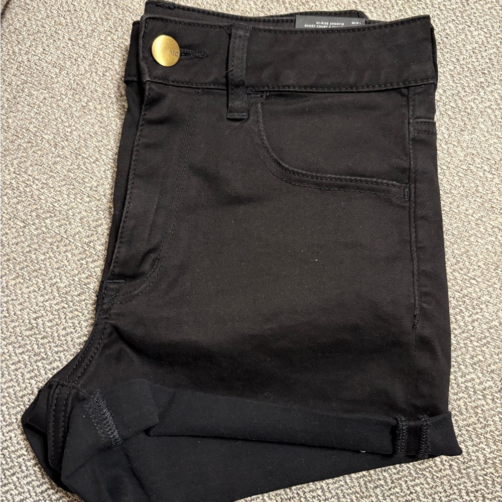 American Eagle Outfitters Black Hi-Rise Shortie